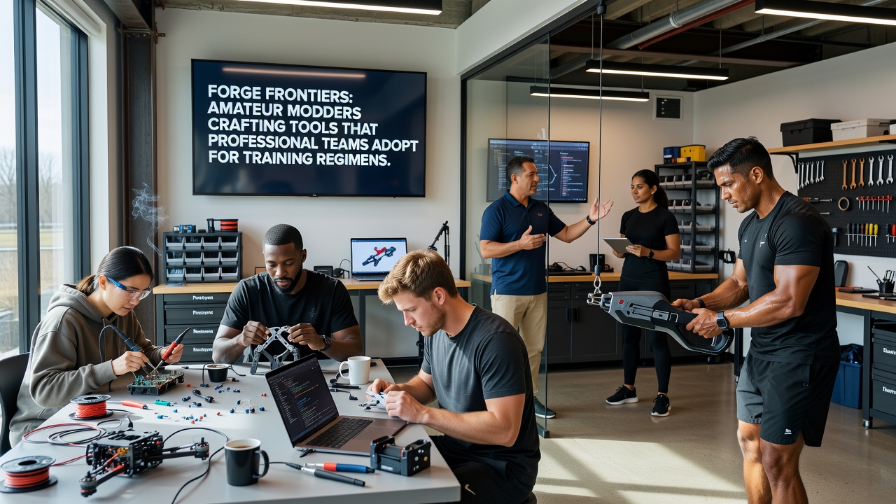 Professional esports athletes reviewing training data generated by community-developed modding tools
