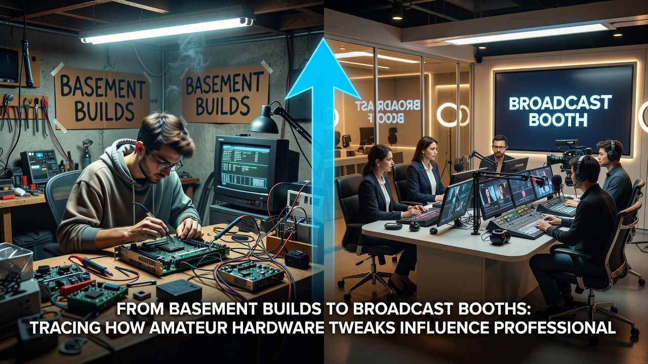 Professional streaming booth incorporating hardware elements refined from earlier amateur modifications
