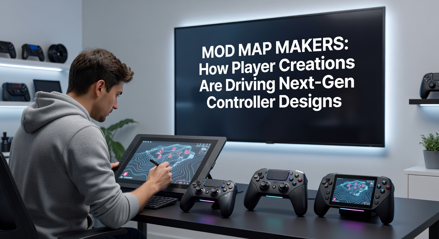 Community modders testing custom controller layouts on community-created maps in a development studio