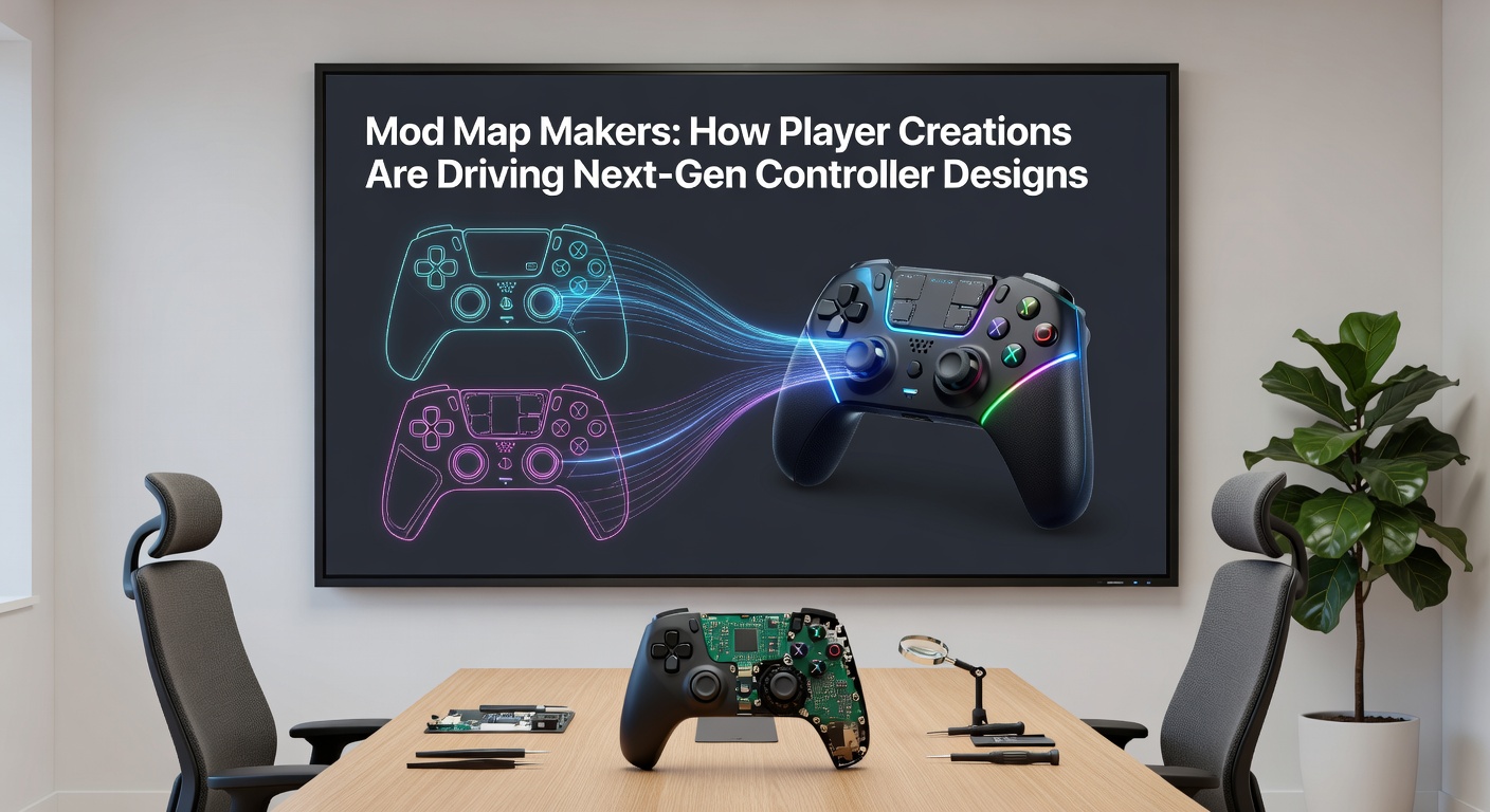 Engineers reviewing player-generated controller usage statistics from modded multiplayer sessions