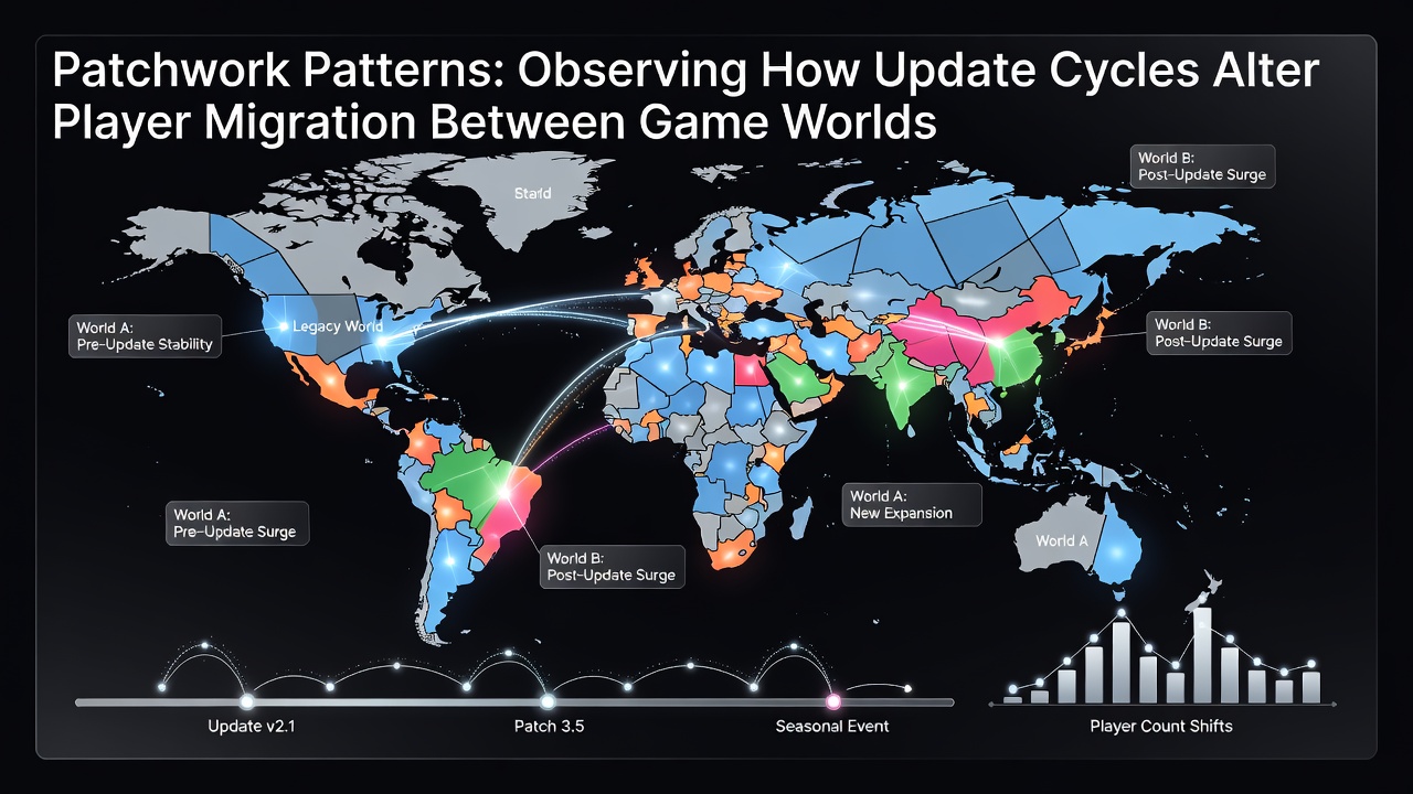 Players migrating between different game worlds following major update cycles in live service titles