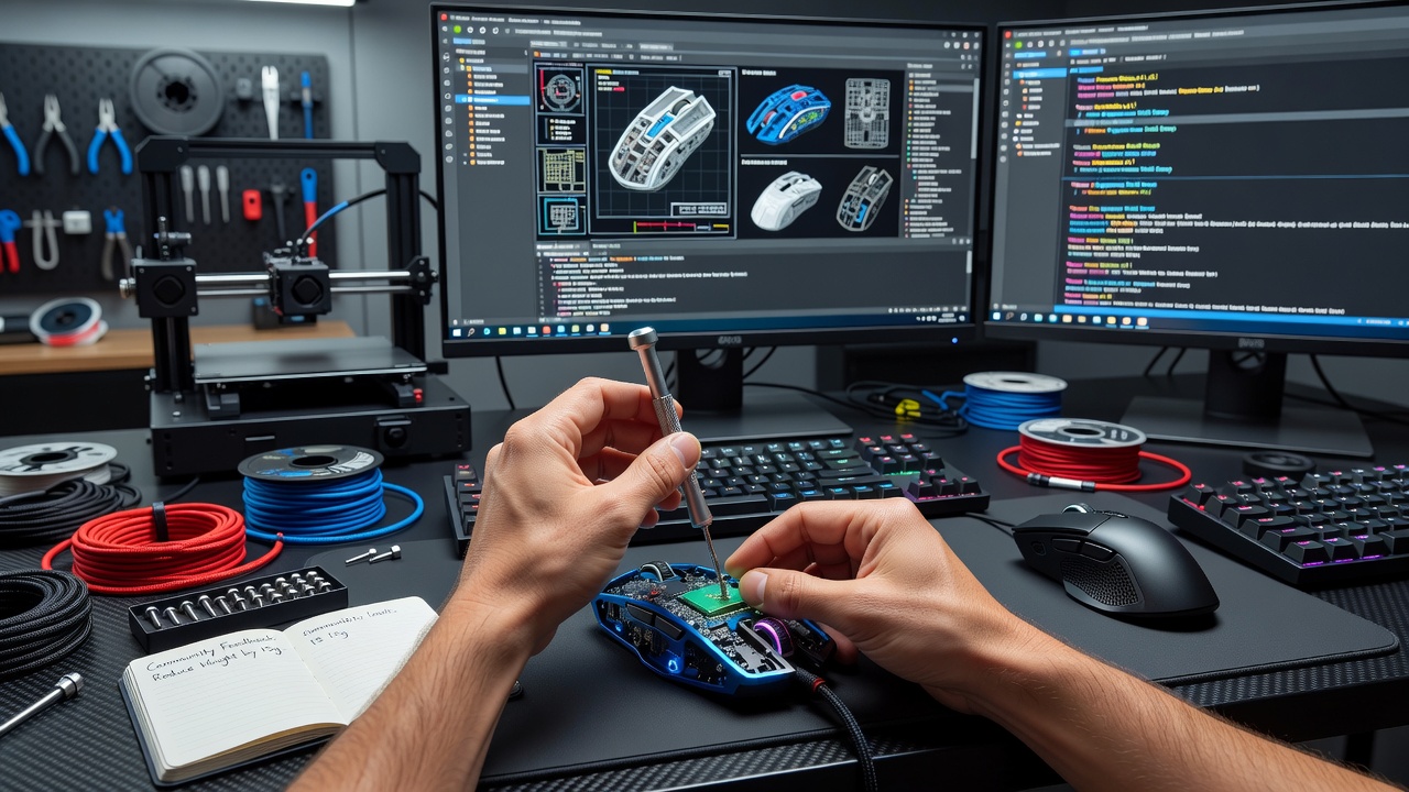 Gamers collaborating on hardware customization ideas in online forums